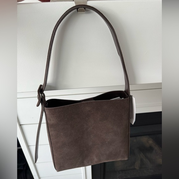 MANGO Women's Suede Leather Shopper Bag NWT - Picture 7 of 7